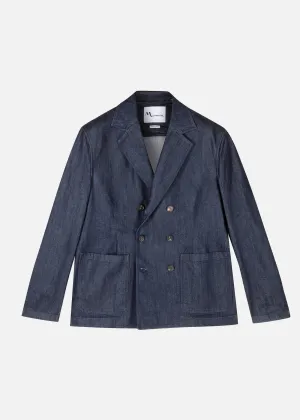 AANSONIA DENIM DOUBLE BREASTED BLAZER