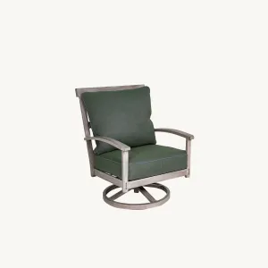 Antler Hill Ultra High Back Cushioned Lounge Swivel Rocker By Castelle