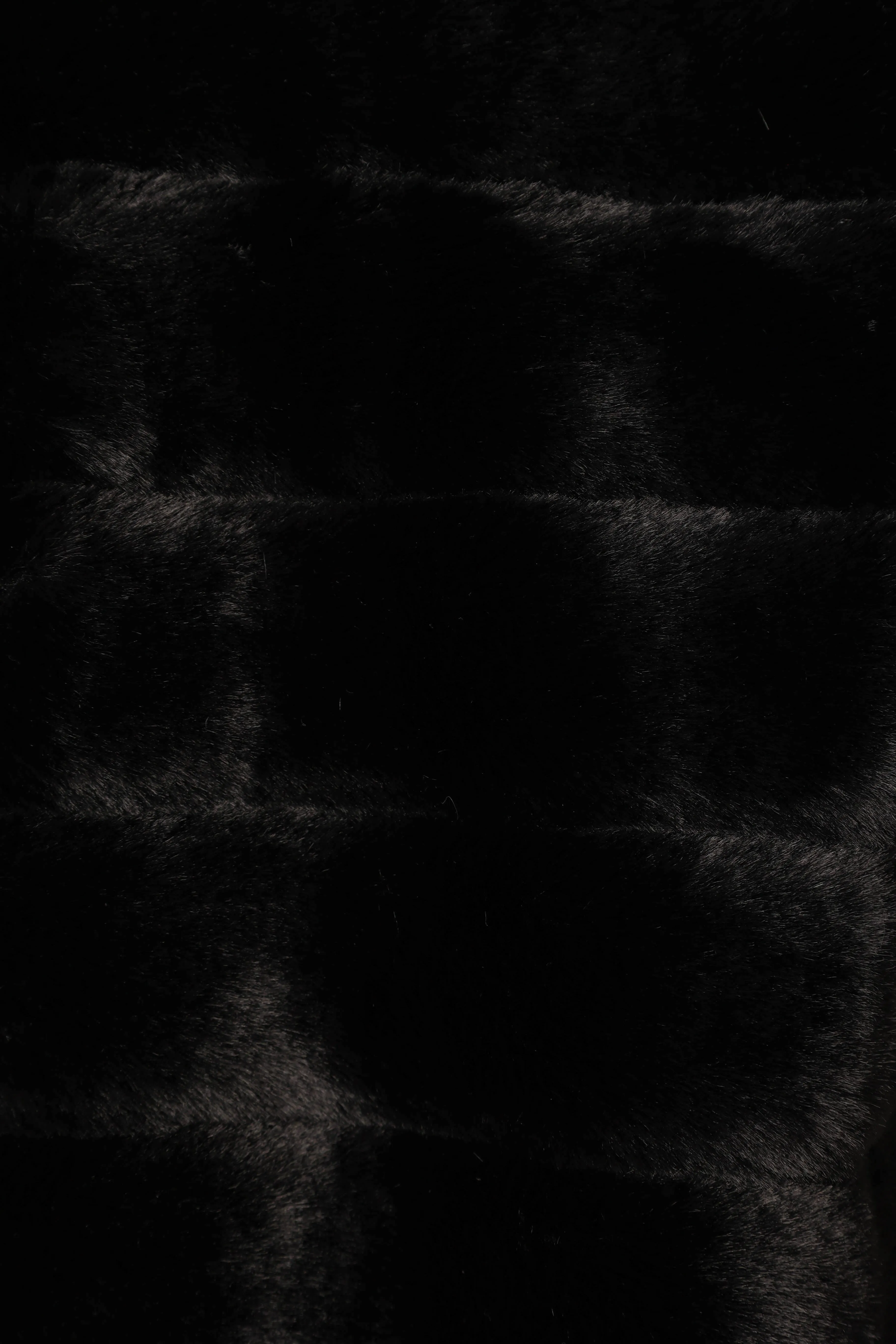 Aylin Channel Faux Fur Jacket - Black