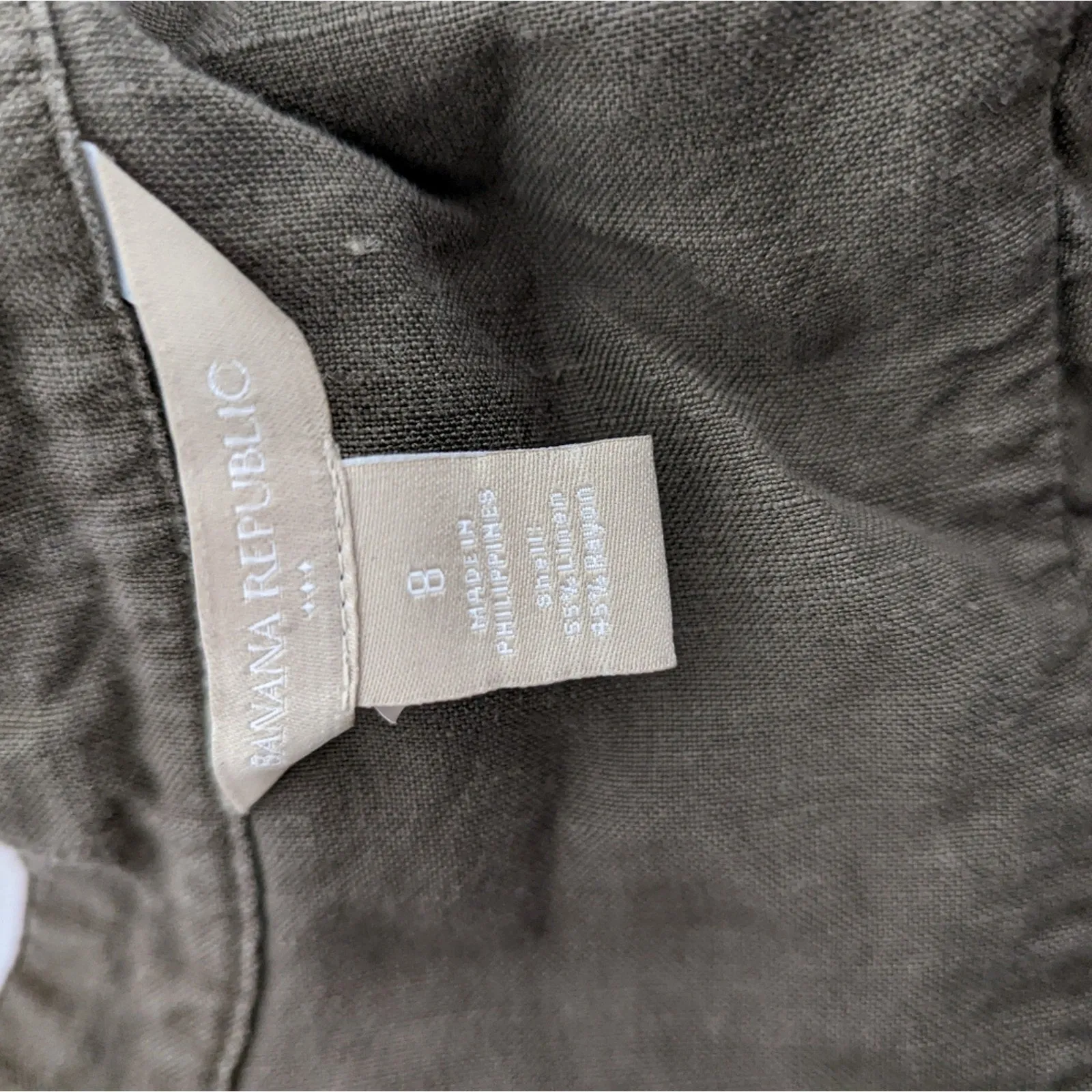 Banana Republic Safari Army Green Cargo Dress 8