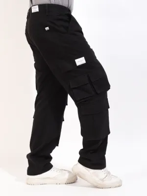 Black Multi-Pocket Designer Cargo