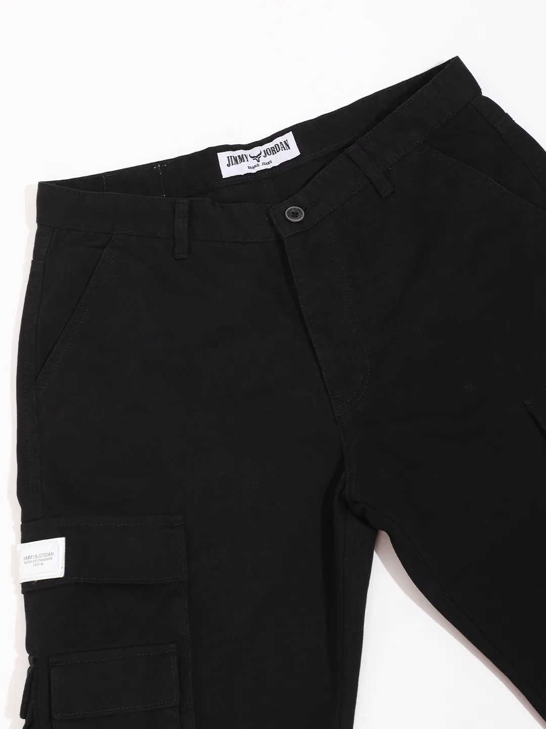 Black Multi-Pocket Designer Cargo
