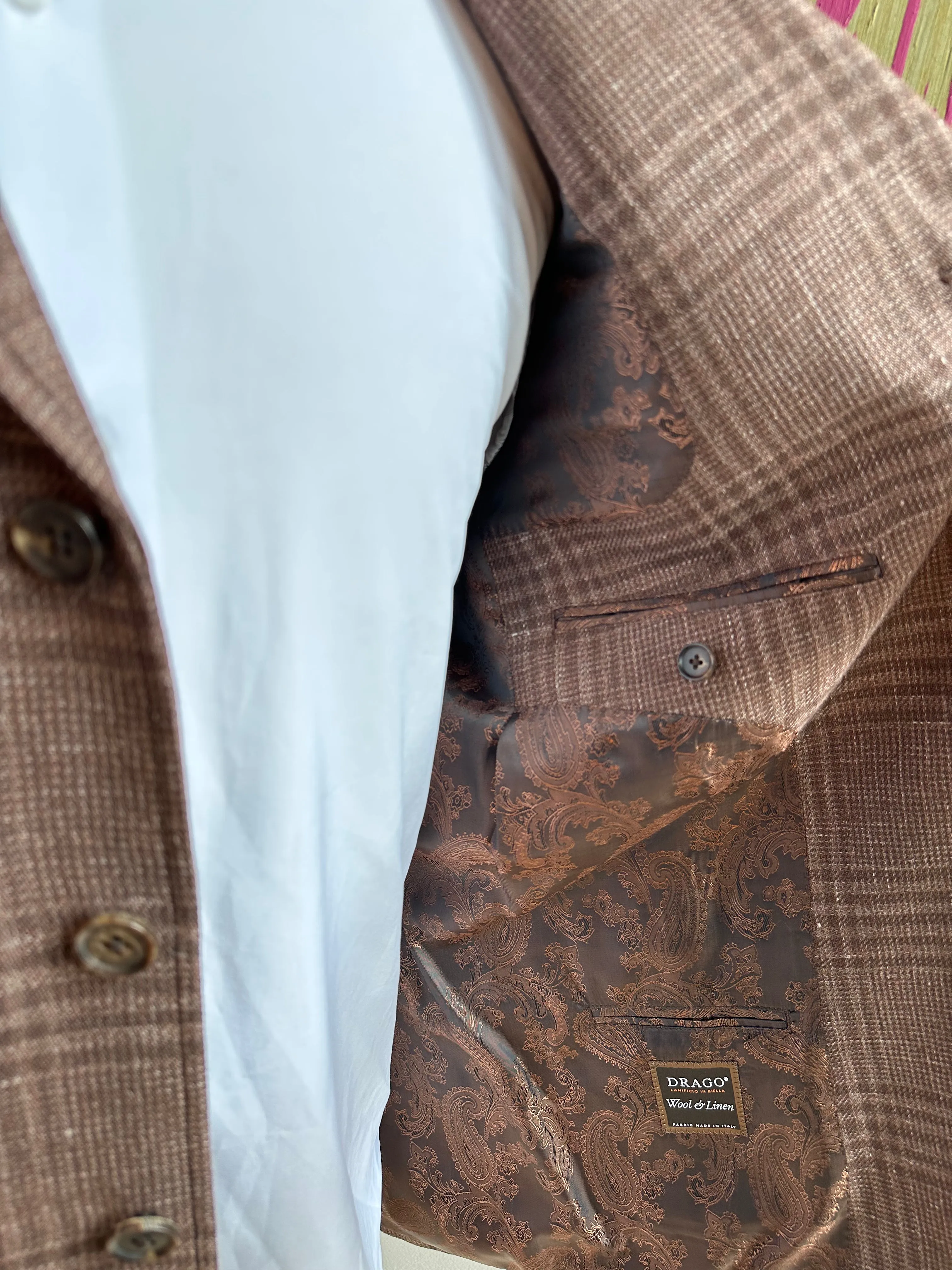 Brown Plaid Safari Jacket