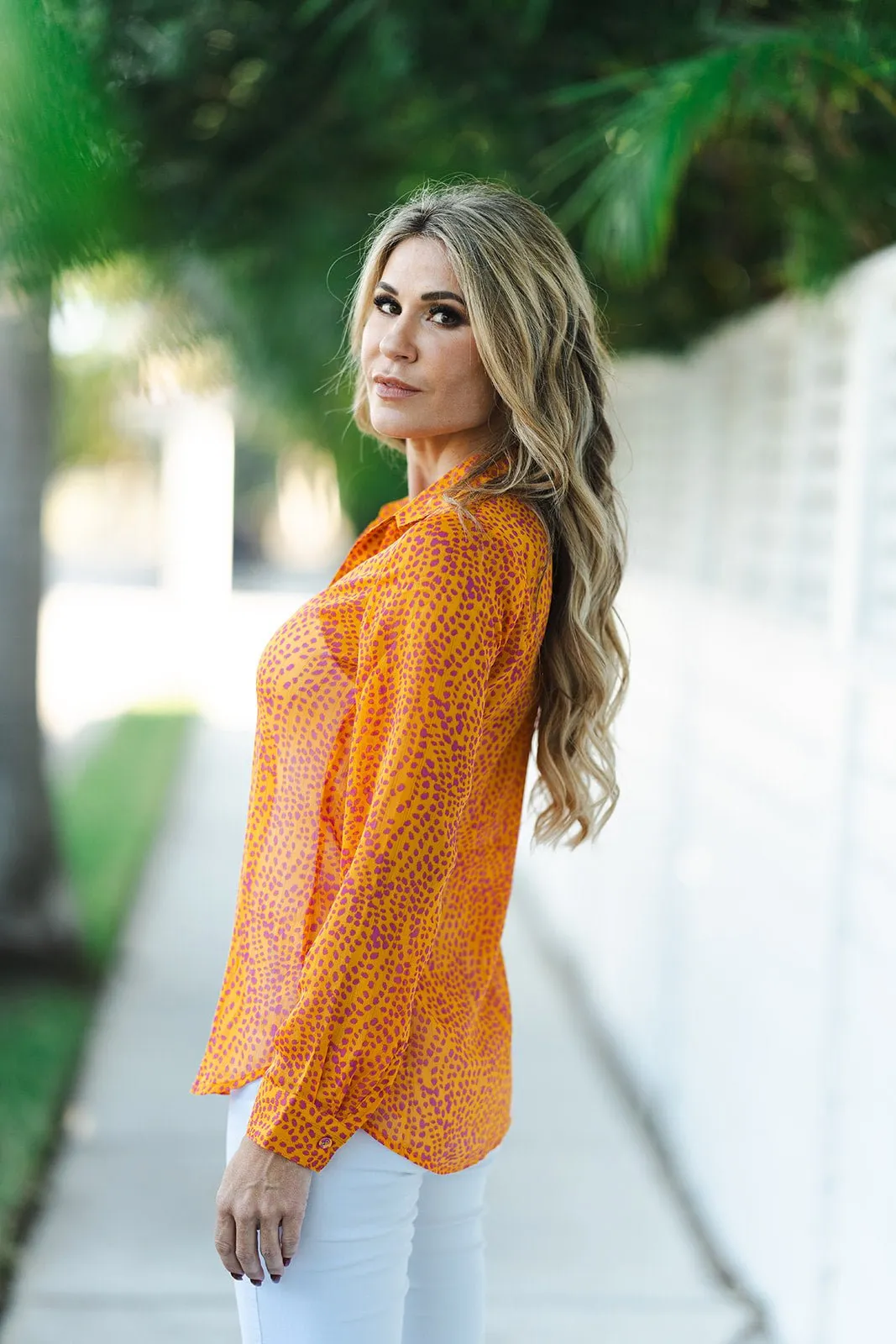 Checkered Shirt Wild Dots Mandarin