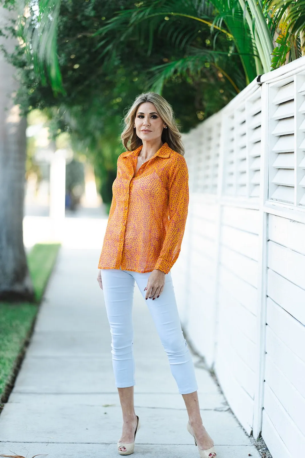 Checkered Shirt Wild Dots Mandarin