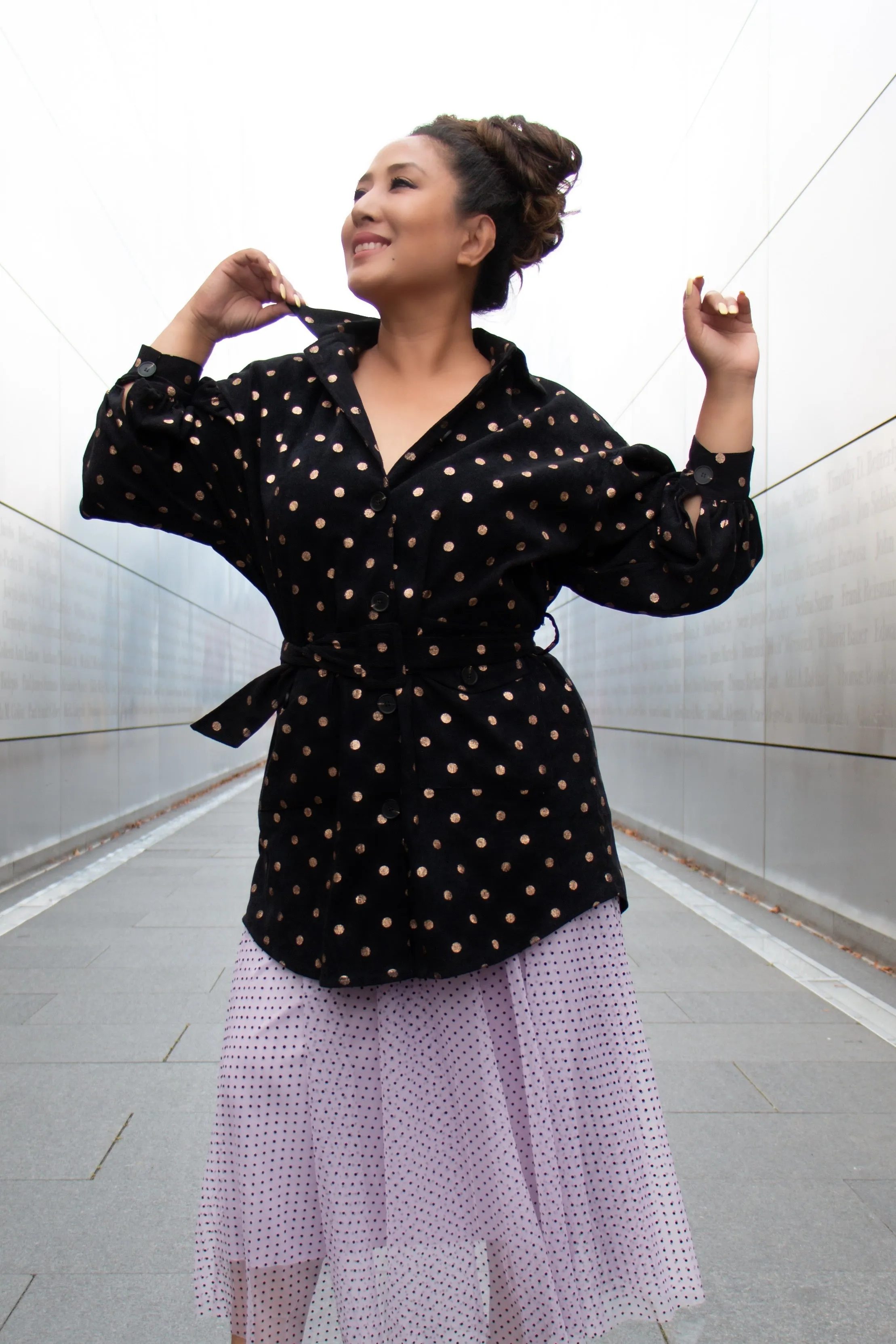 Corduroy Belted Jacket-Dress