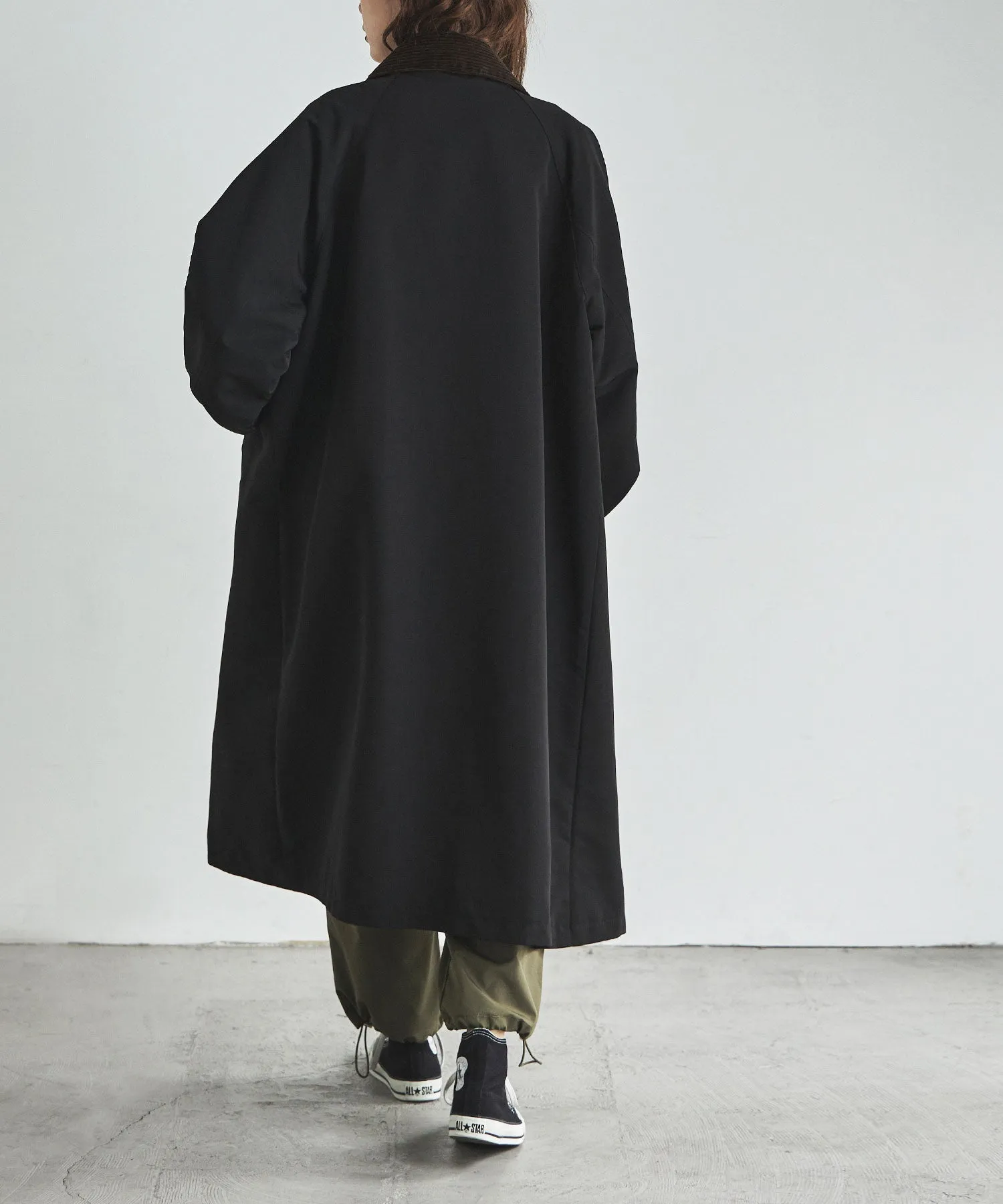 Corduroy collar work coat
