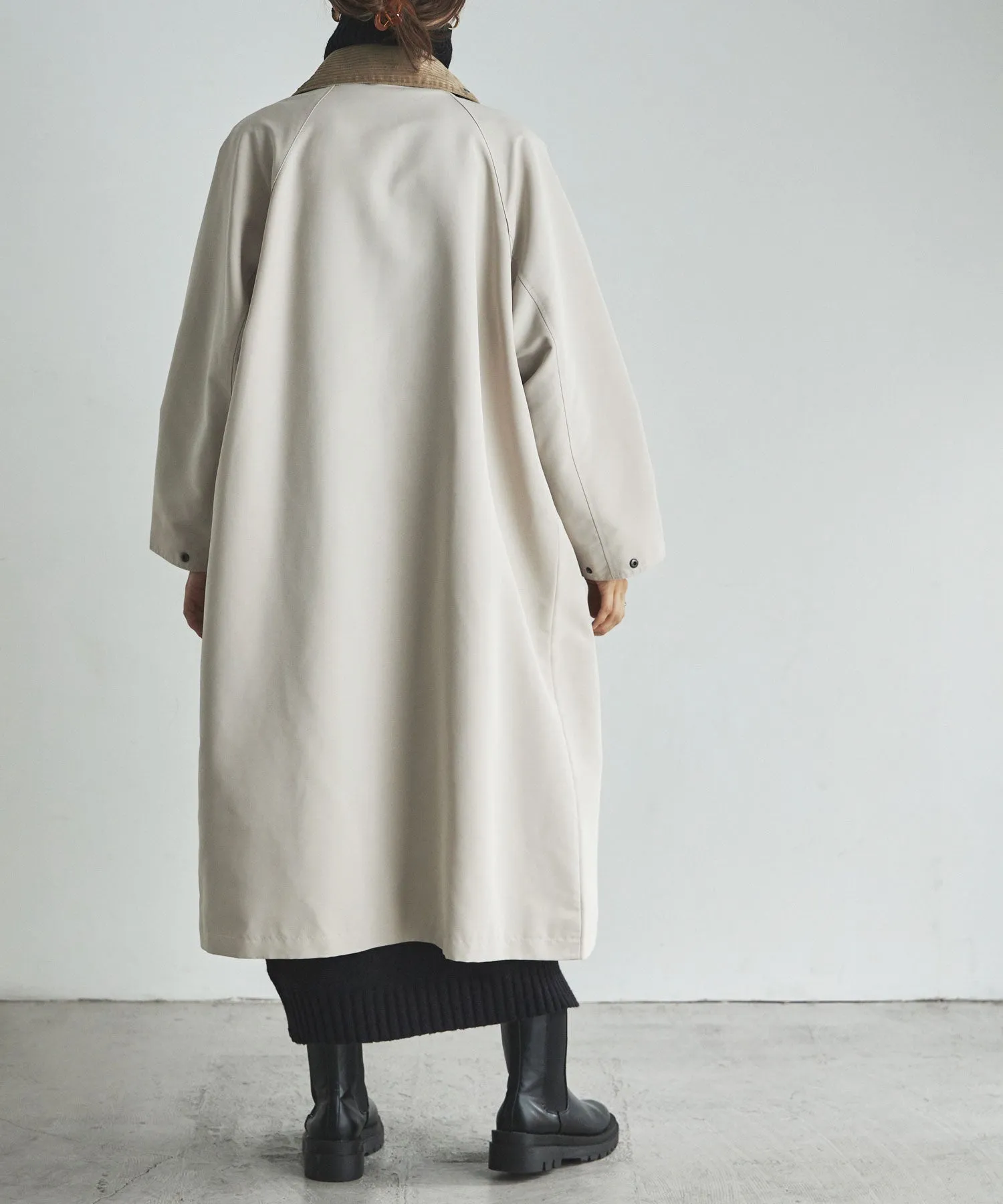 Corduroy collar work coat