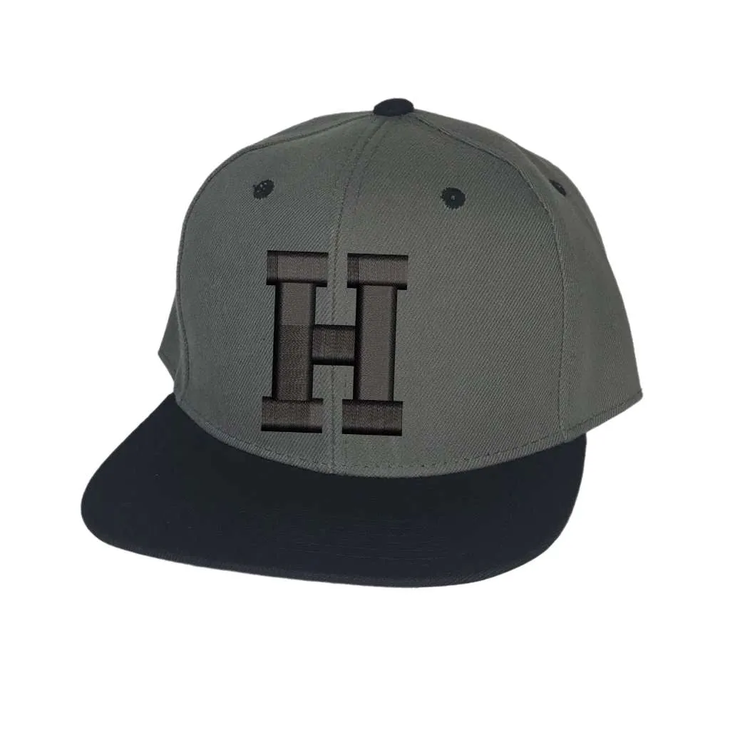 Custom Initial Two Tone Flat Bill Snapback