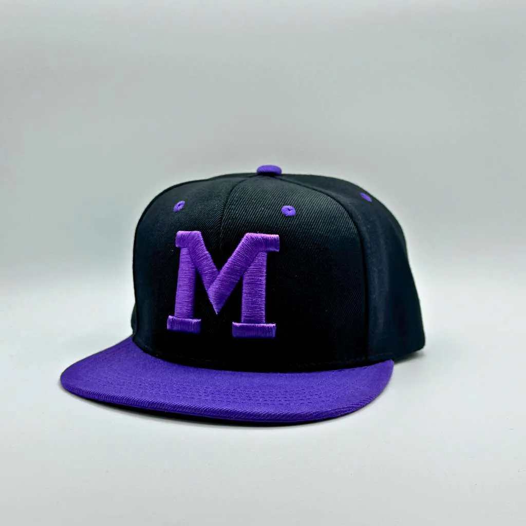 Custom Initial Two Tone Flat Bill Snapback