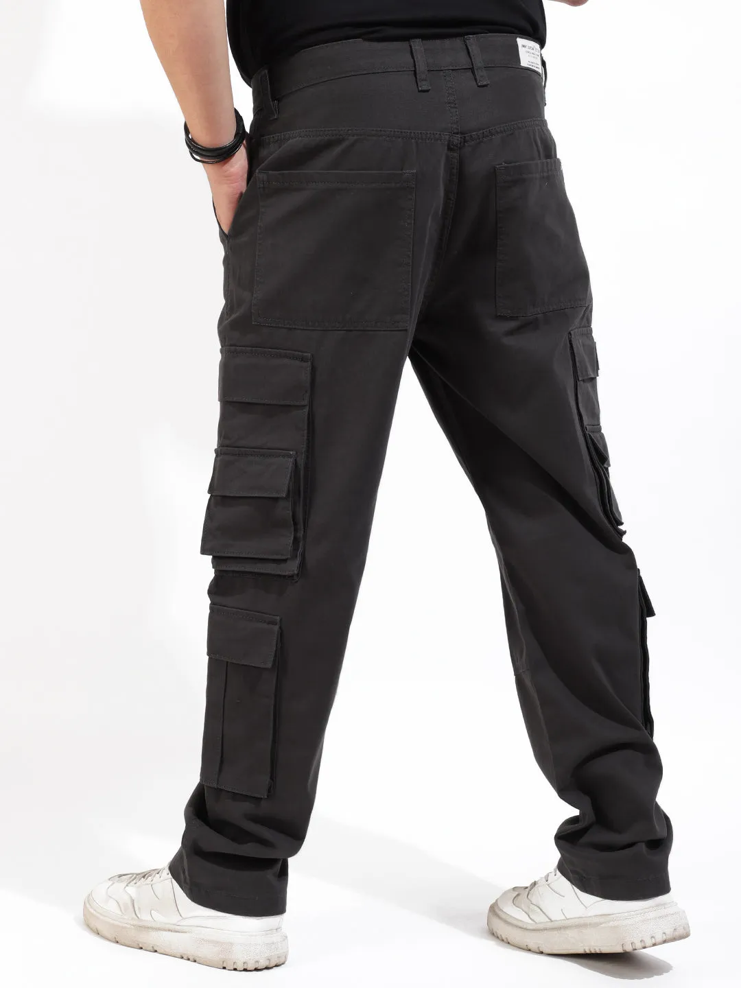 Dark Grey Multi-Pocket Designer Cargo