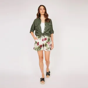 Double Pocket Linen Blouse (Safari) Double Pocket Linen Blouse (Safari)