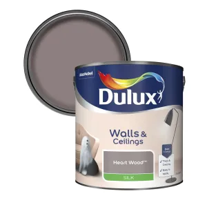 Dulux Silk Emulsion Paint For Walls And Ceilings - Heart Wood 2.5L