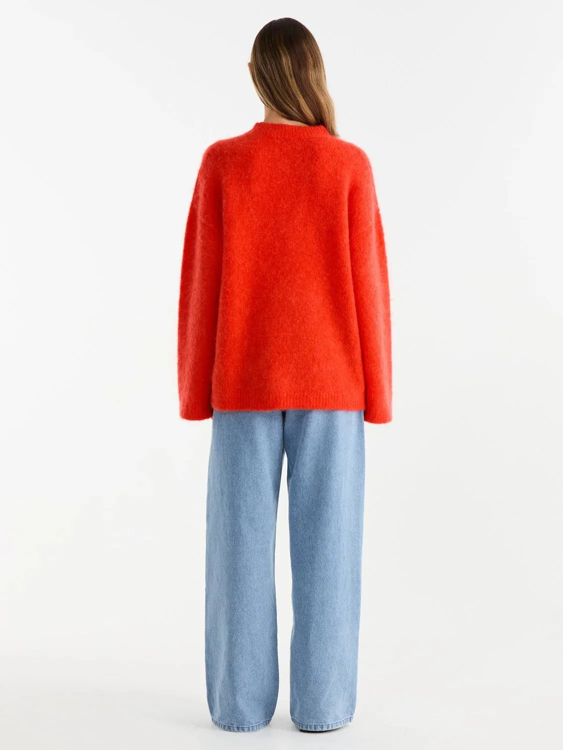 Elle Mohair Blend Knit | Poppy