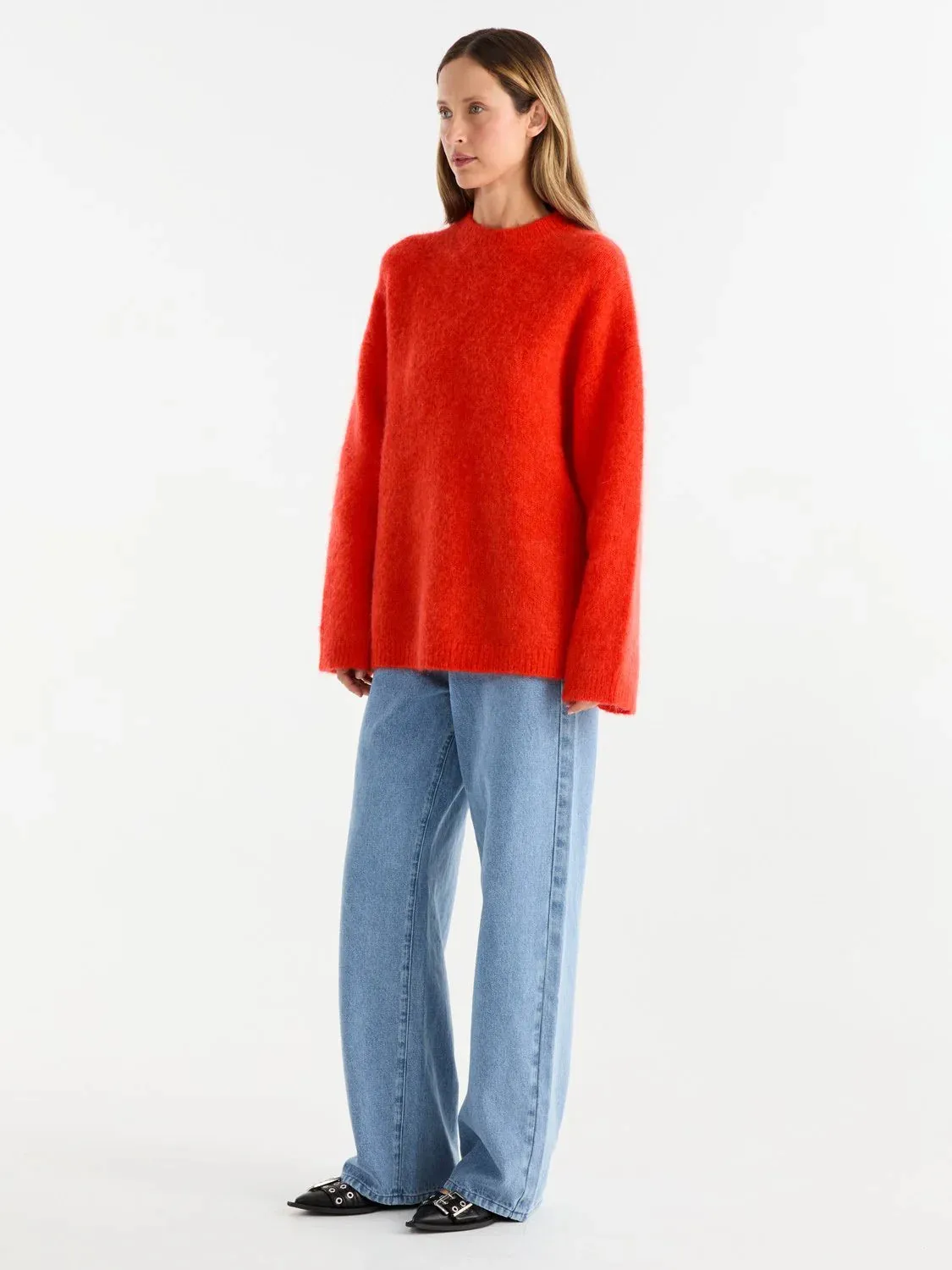 Elle Mohair Blend Knit | Poppy