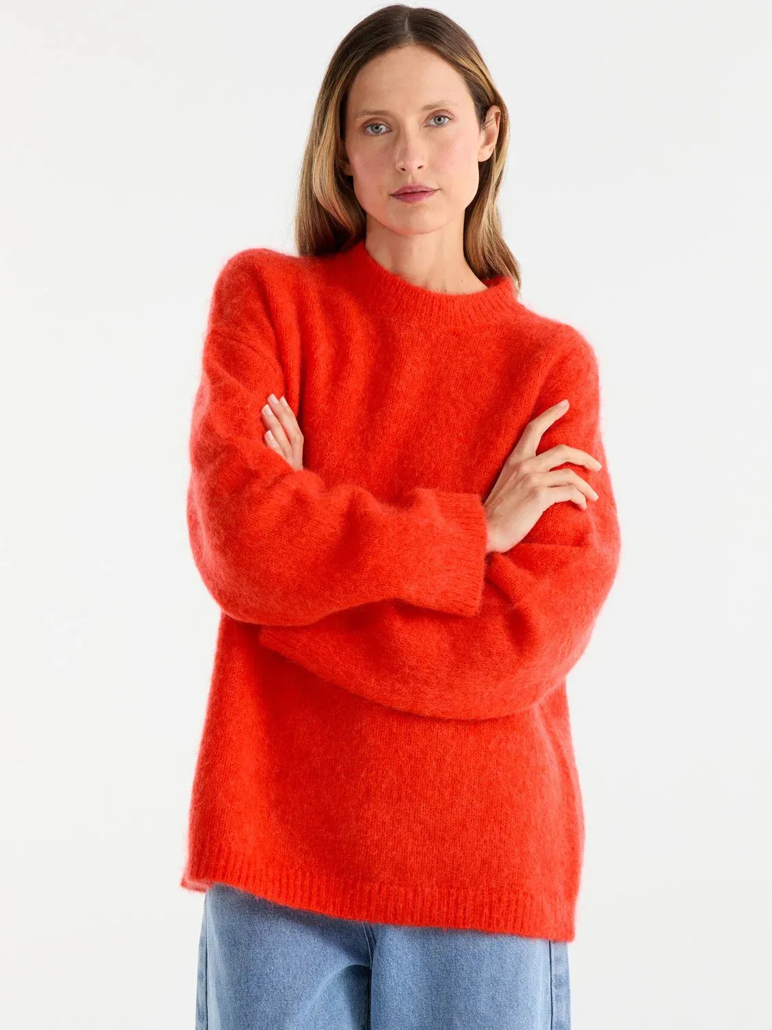 Elle Mohair Blend Knit | Poppy
