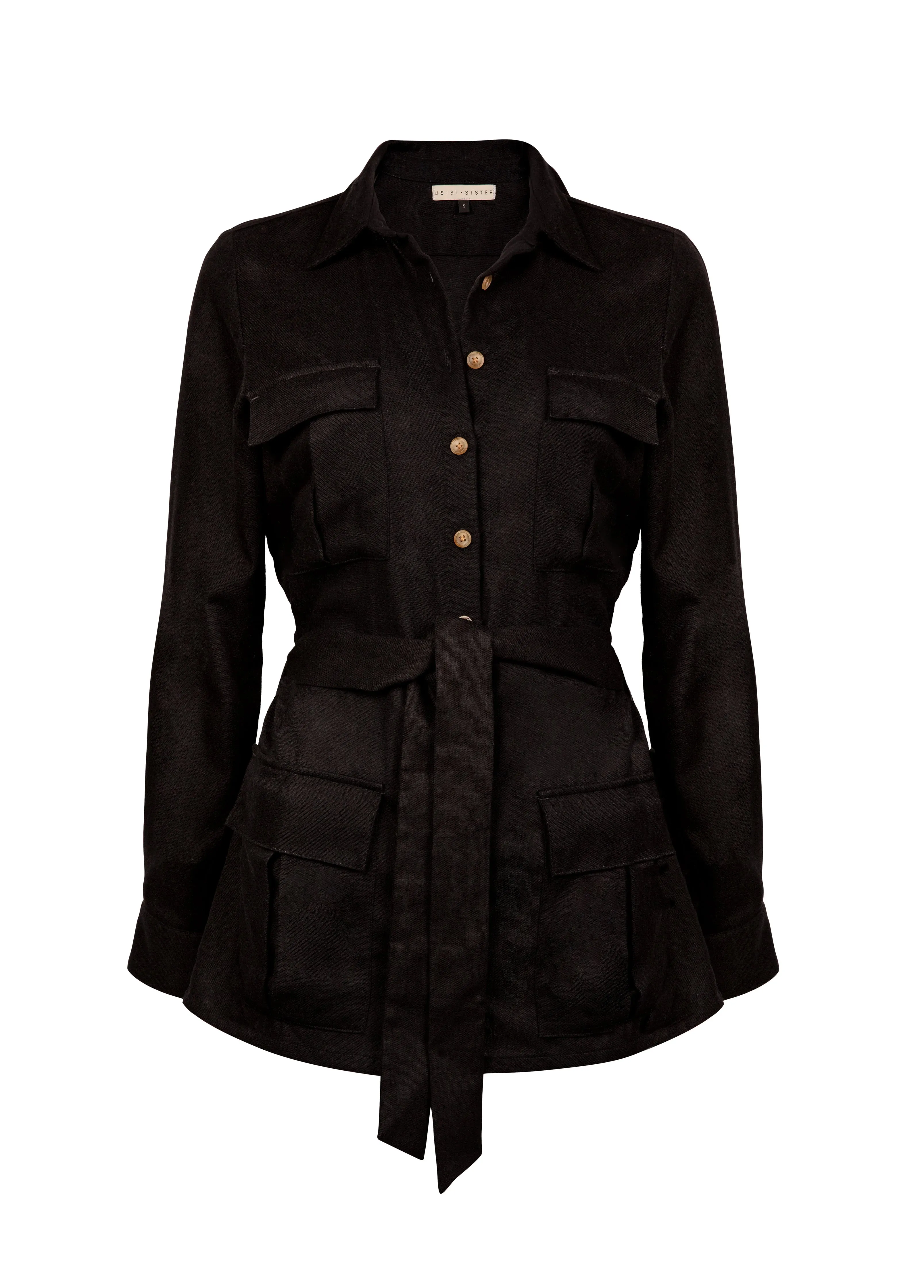 ELOISE BLACK LINEN JACKET