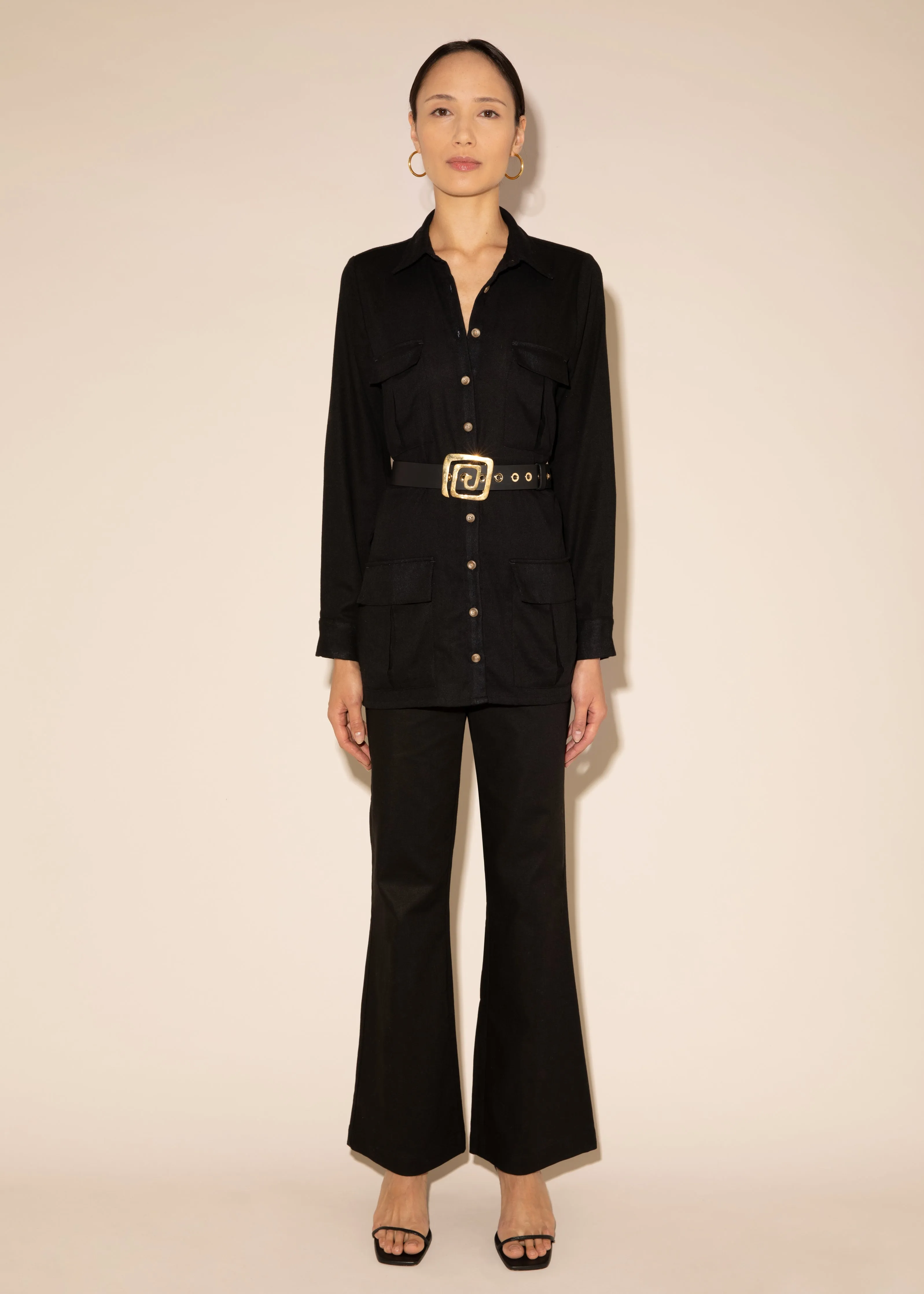 ELOISE BLACK LINEN JACKET