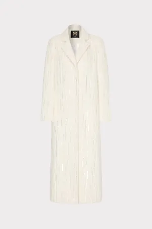 Embellished Faux Mohair Coat