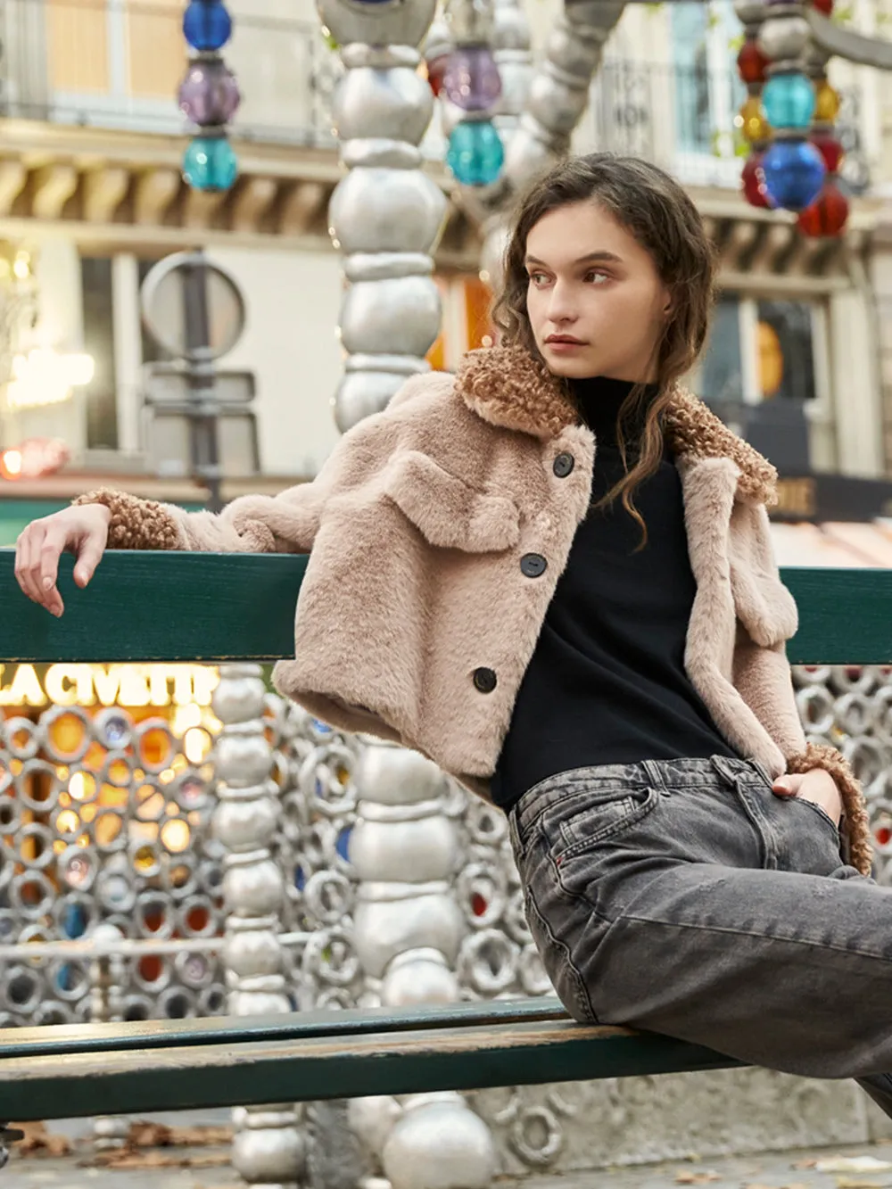 FAUX FUR OURSON JACKET