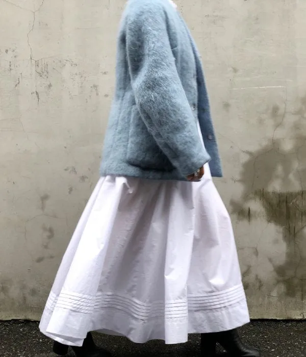 FUMIKA_UCHIDA/MOHAIR SHAGGY JACKET COAT(SAXBLUE/silver)