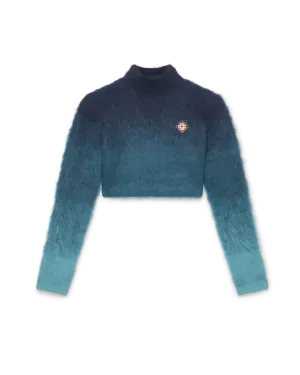Gradient Mohair High Neck Jumper