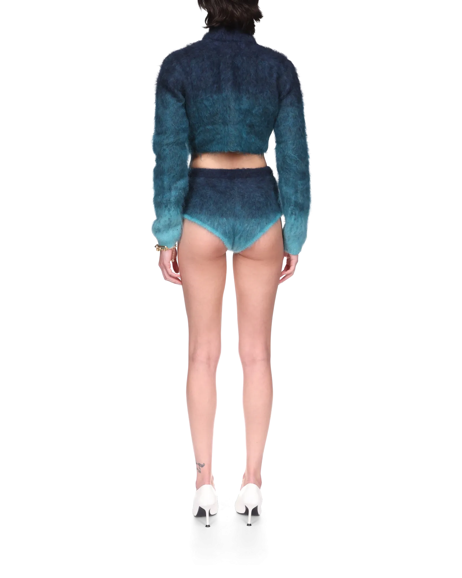 Gradient Mohair High Neck Jumper