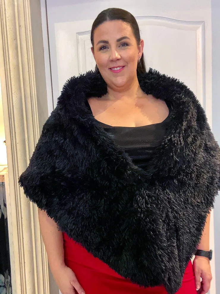 Handmade Reversible Plus Size Faux Fur Stole