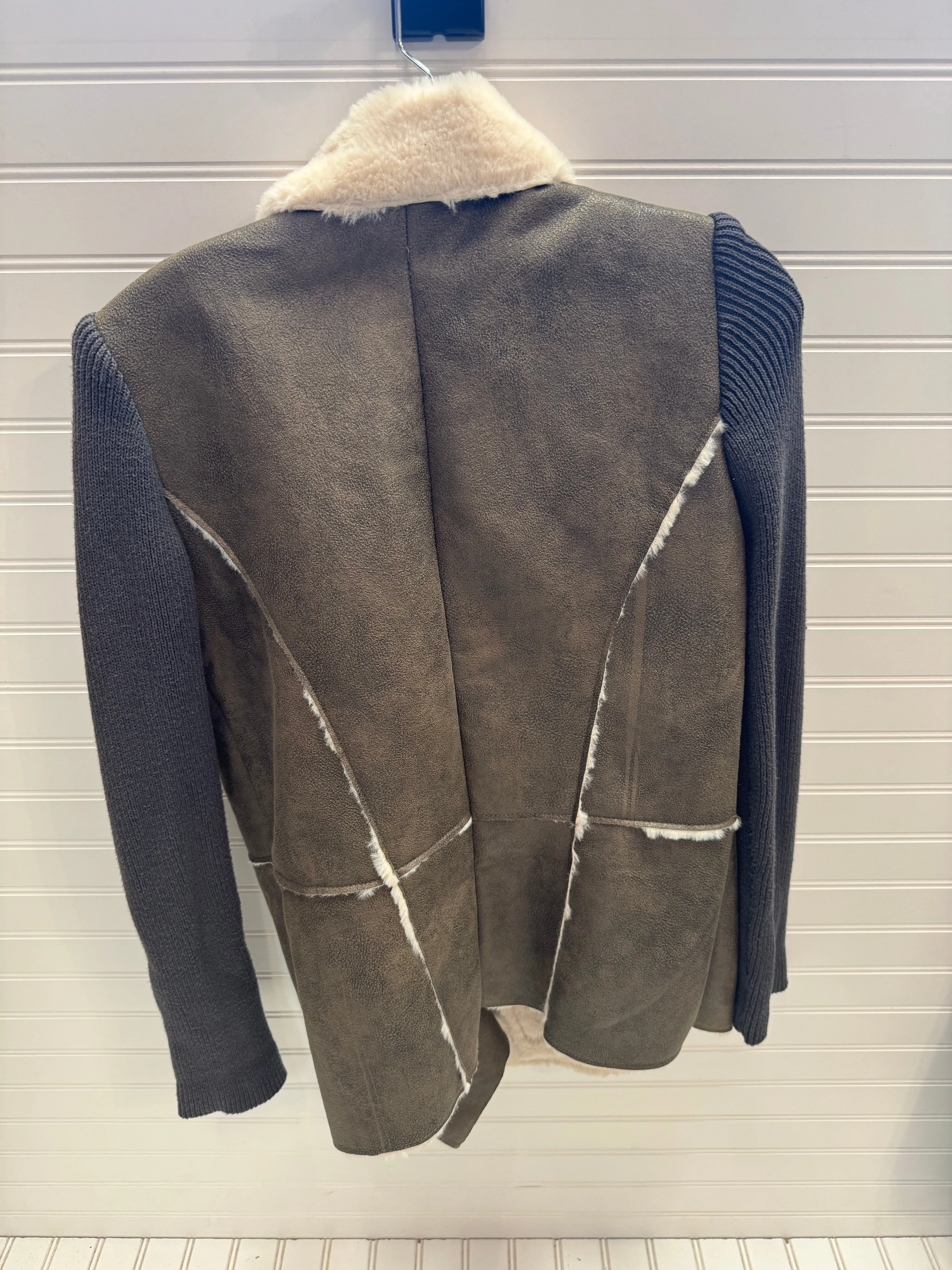 Jacket Faux Fur & Sherpa By Design History In Grey, Size: S