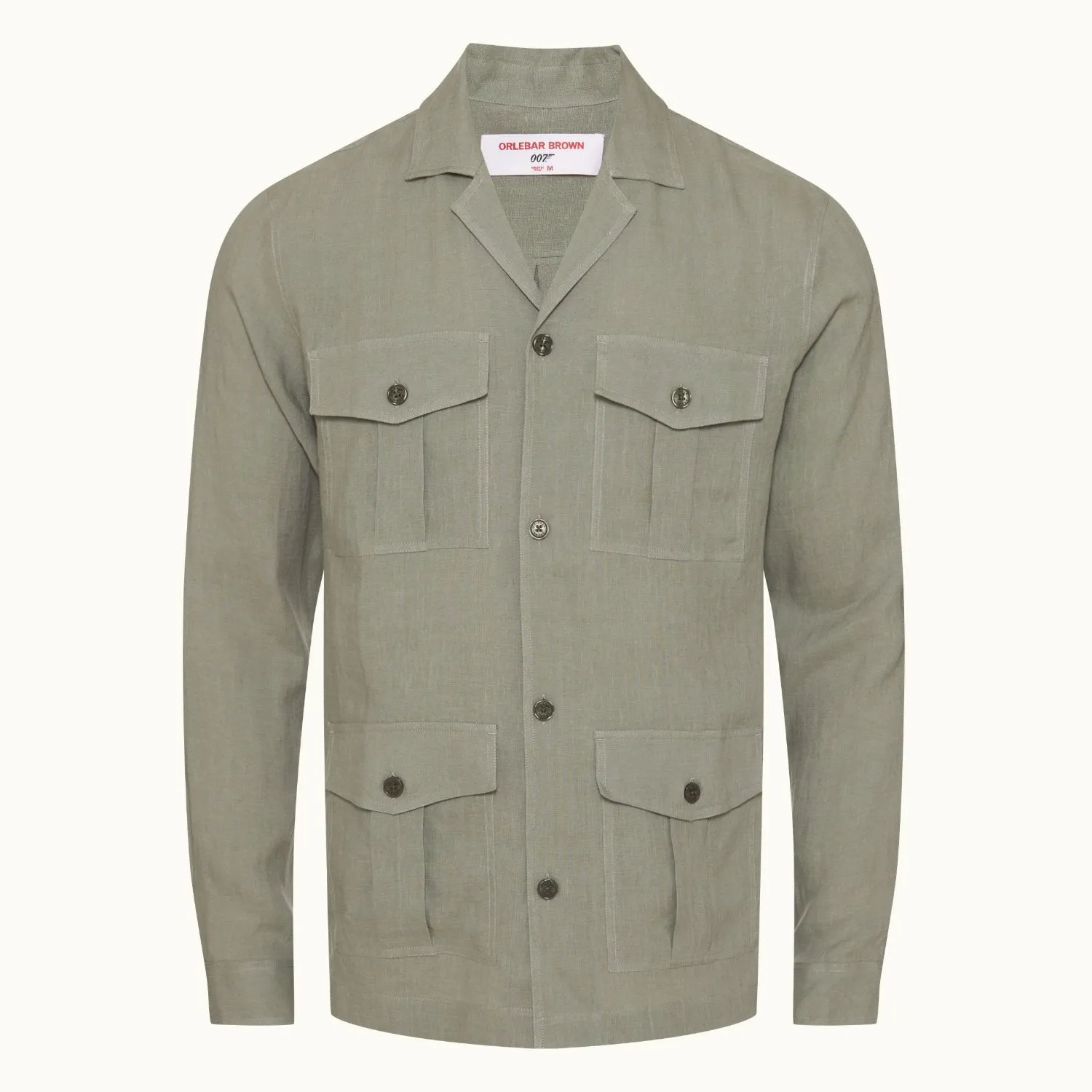 James Bond Muay Thai Linen Safari Shirt - By Orlebar Brown