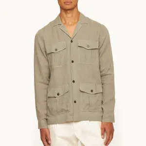 James Bond Muay Thai Linen Safari Shirt - By Orlebar Brown