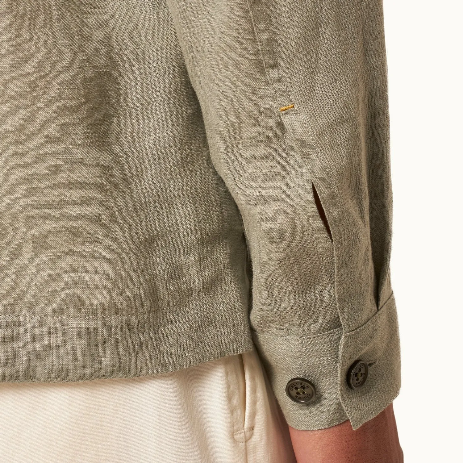 James Bond Muay Thai Linen Safari Shirt - By Orlebar Brown