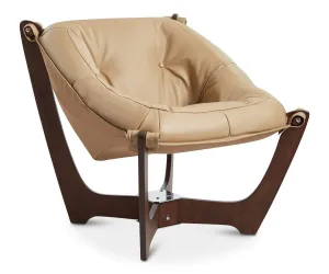 Luna Low Back Chair - Walnut Frame