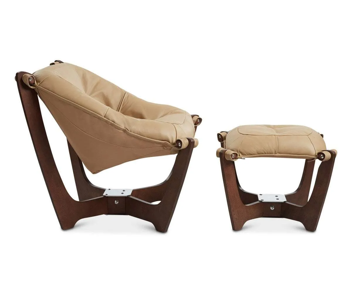 Luna Low Back Chair - Walnut Frame