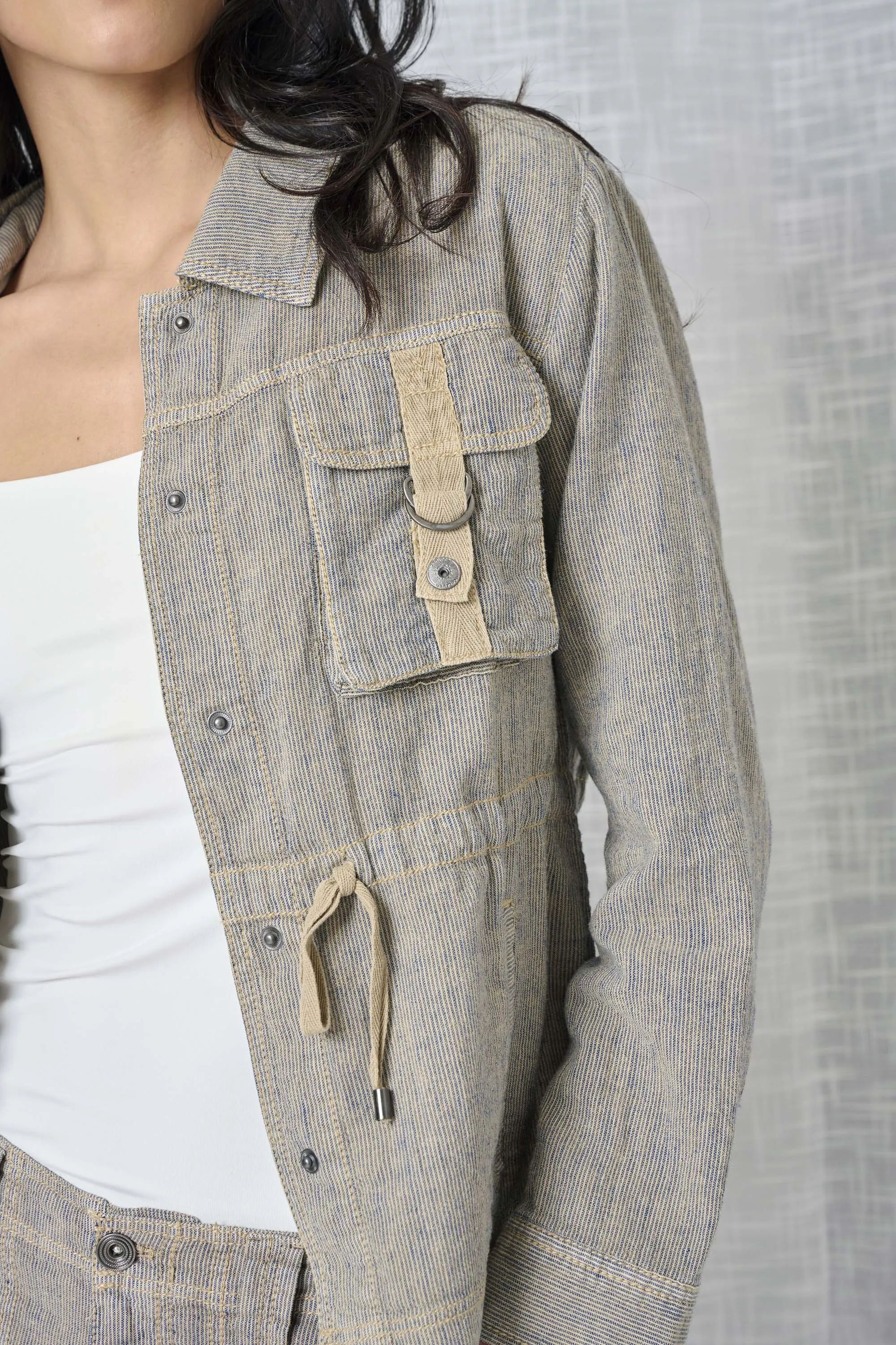 Maddy Stripe Linen Jacket