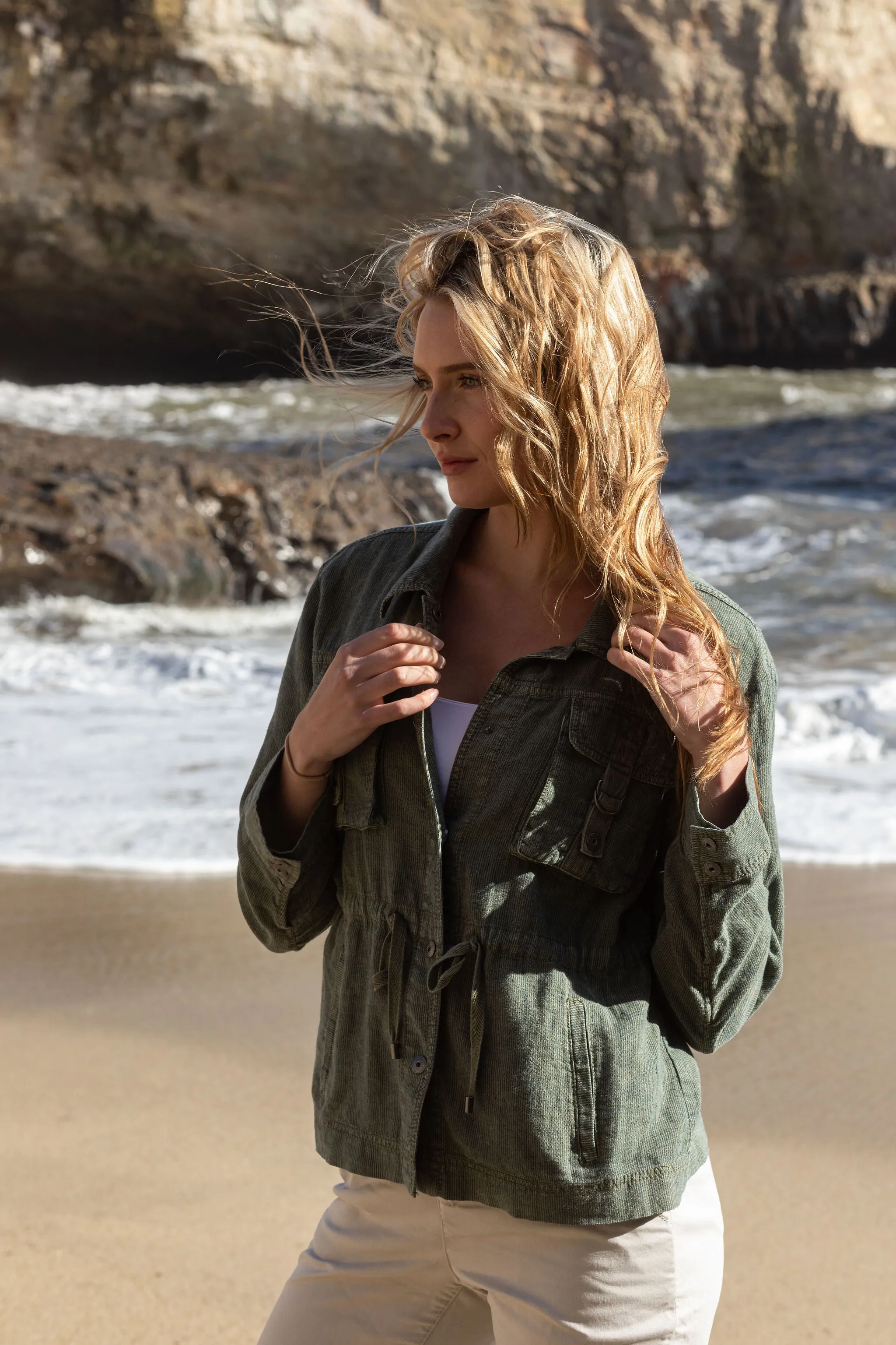 Maddy Stripe Linen Jacket