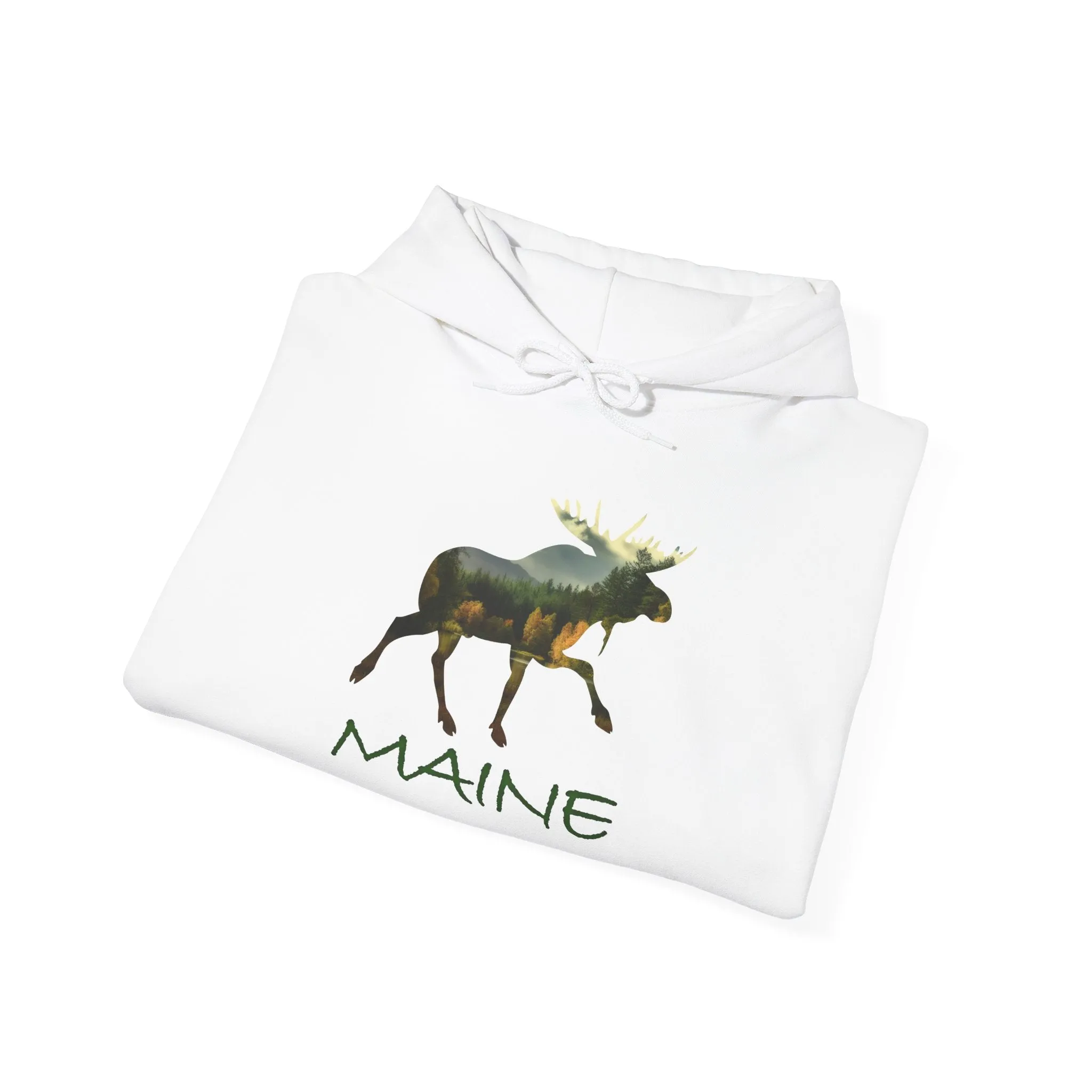 Maine Moose Hooded Sweatshirt - Nice Souvenir as Well as a Thoughtful Gift