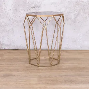 Mara Glass Top Side Table
