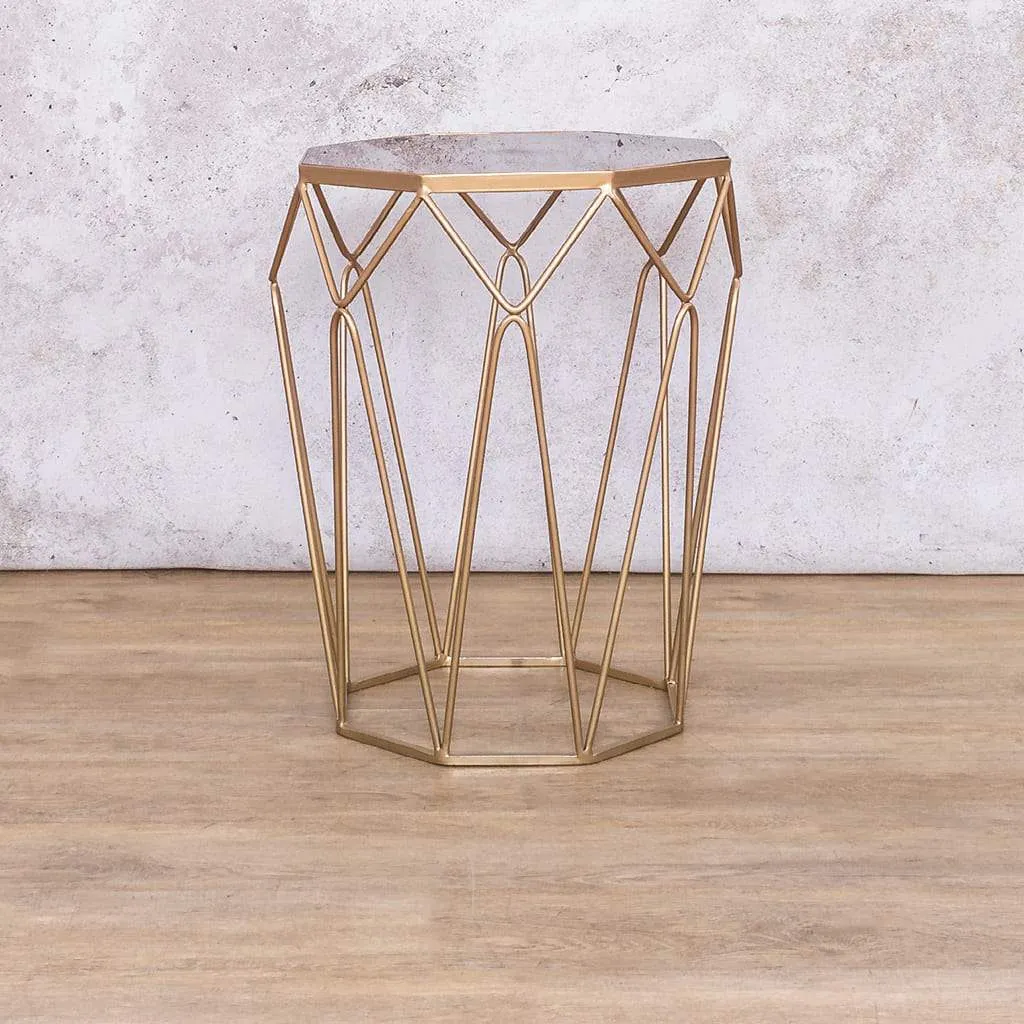 Mara Glass Top Side Table