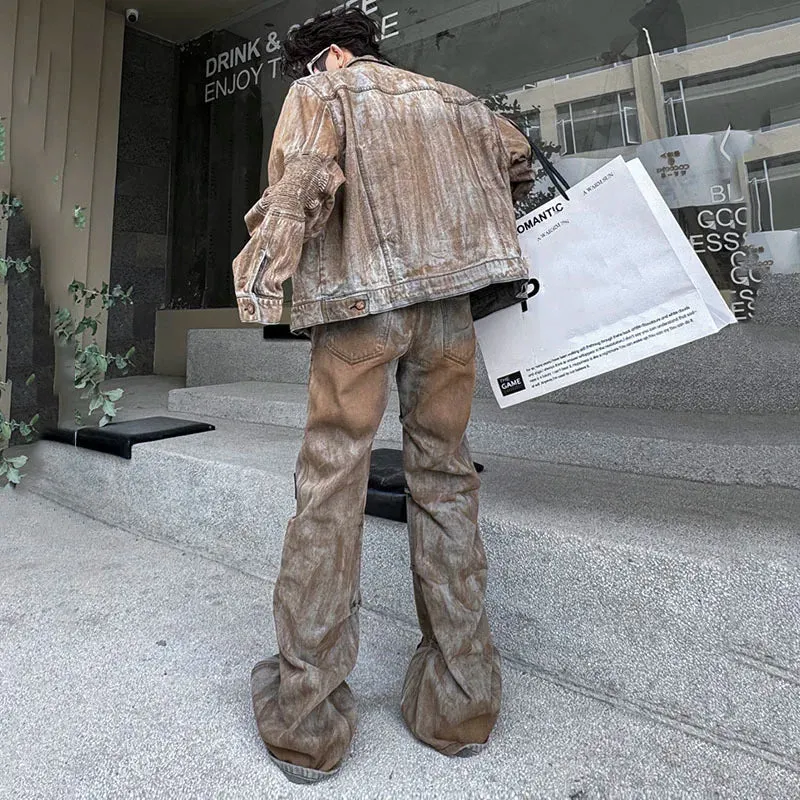 Men's Rustic Denim Distressed 2-Piece Set
