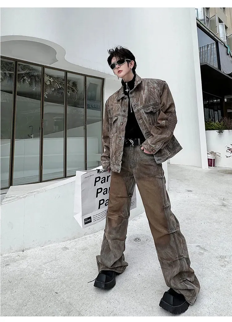 Men's Rustic Denim Distressed 2-Piece Set