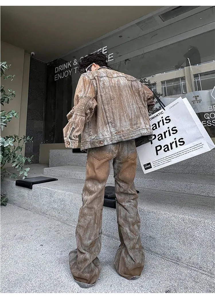 Men's Rustic Denim Distressed 2-Piece Set