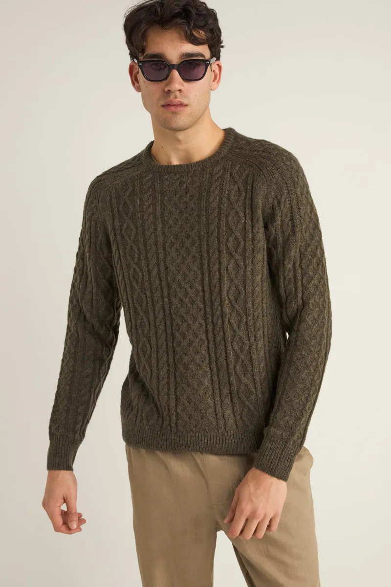 Mohair Fishermans Knit Fatigue