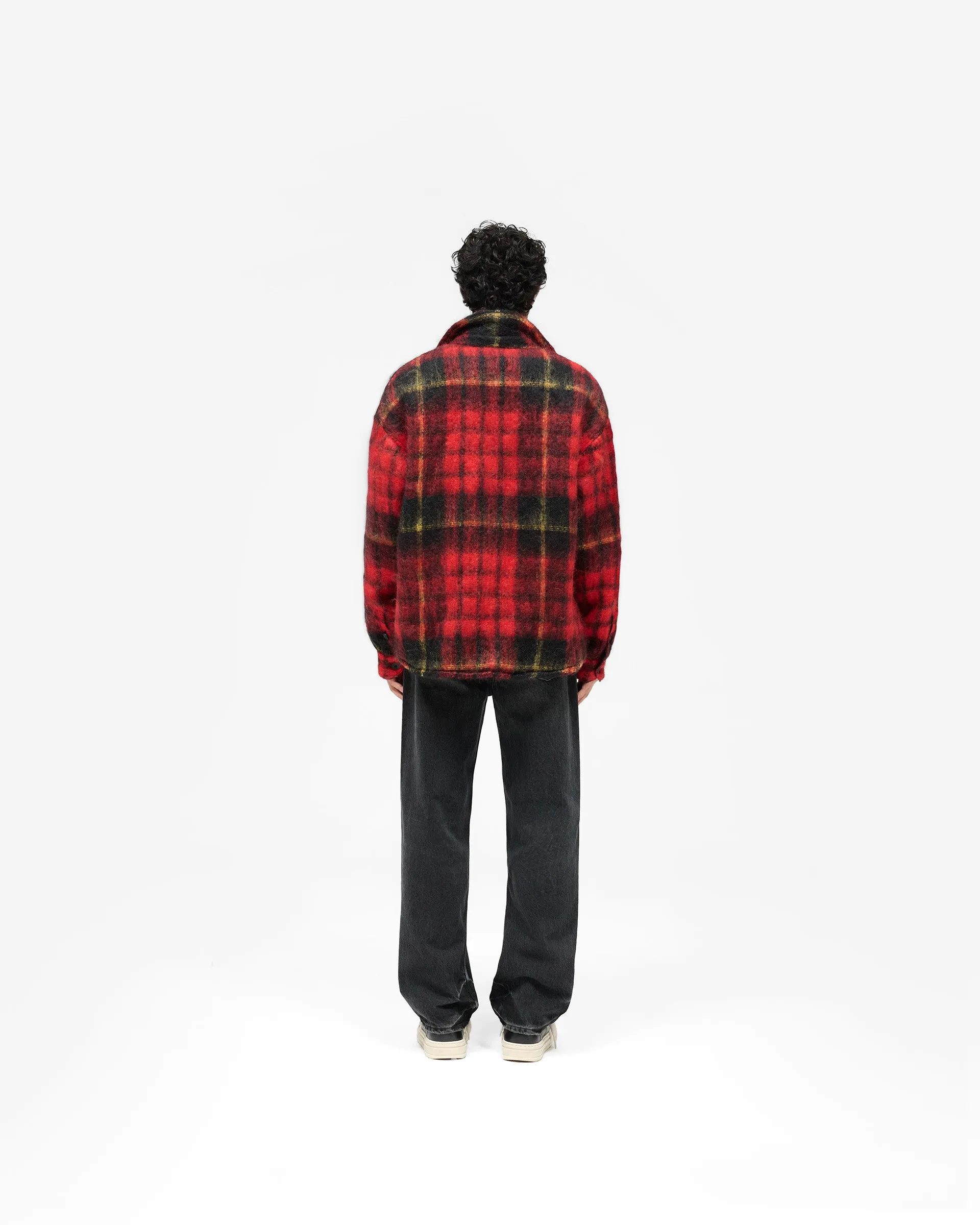 Mohair Overshirt - Red Check
