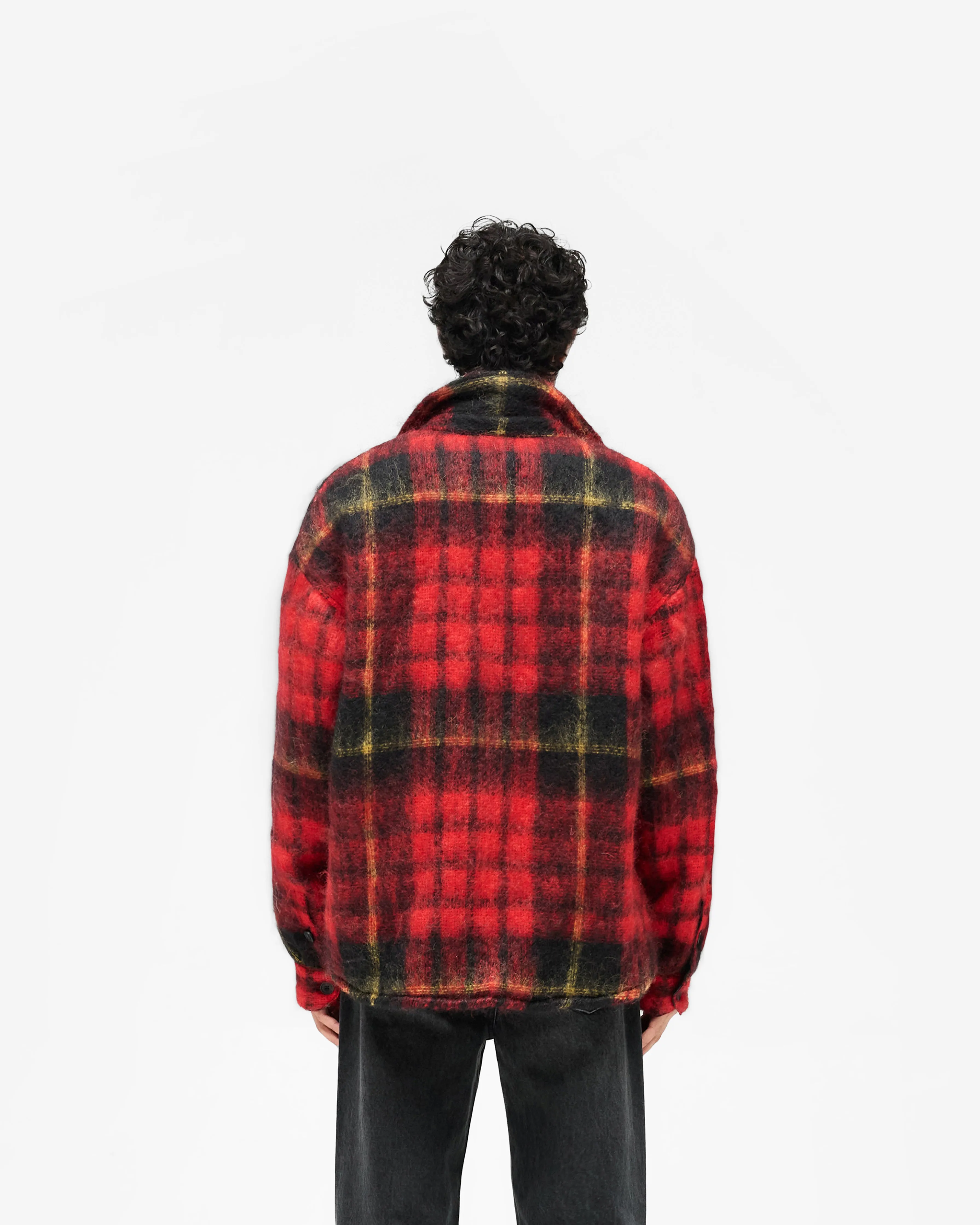 Mohair Overshirt - Red Check