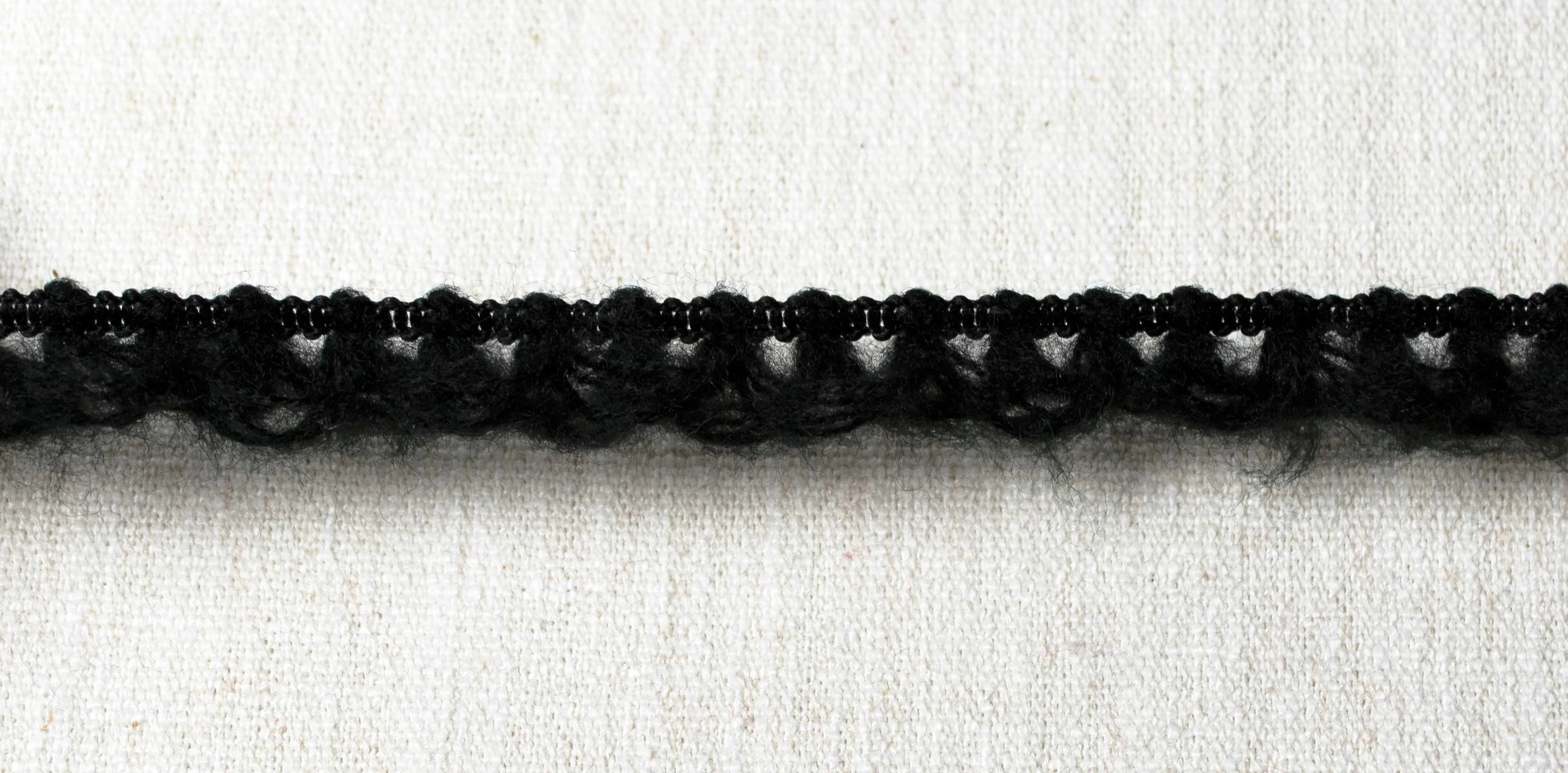 Mohair Warm & Fuzzy Trim in Black Cat