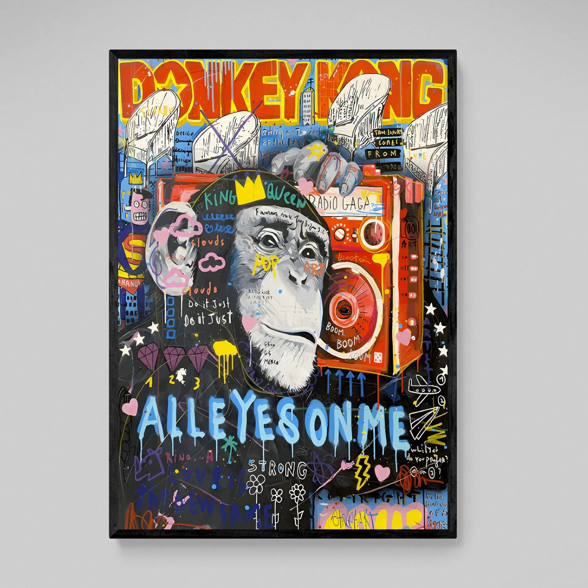 Monkey Graffiti Wall Art
