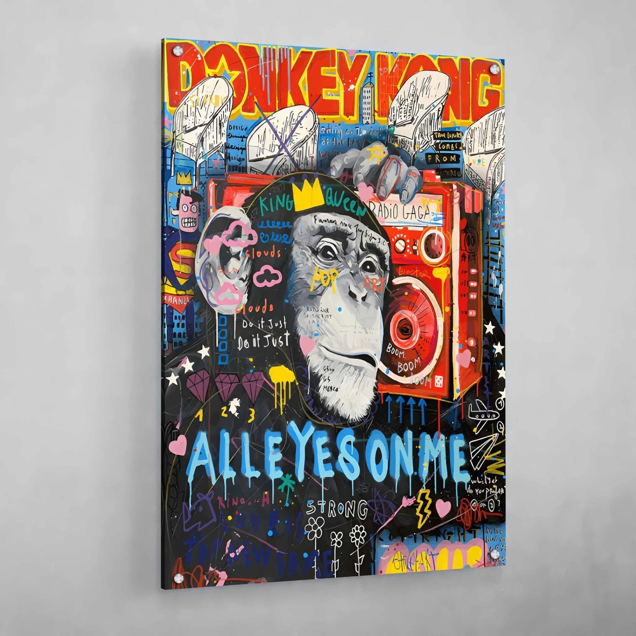 Monkey Graffiti Wall Art