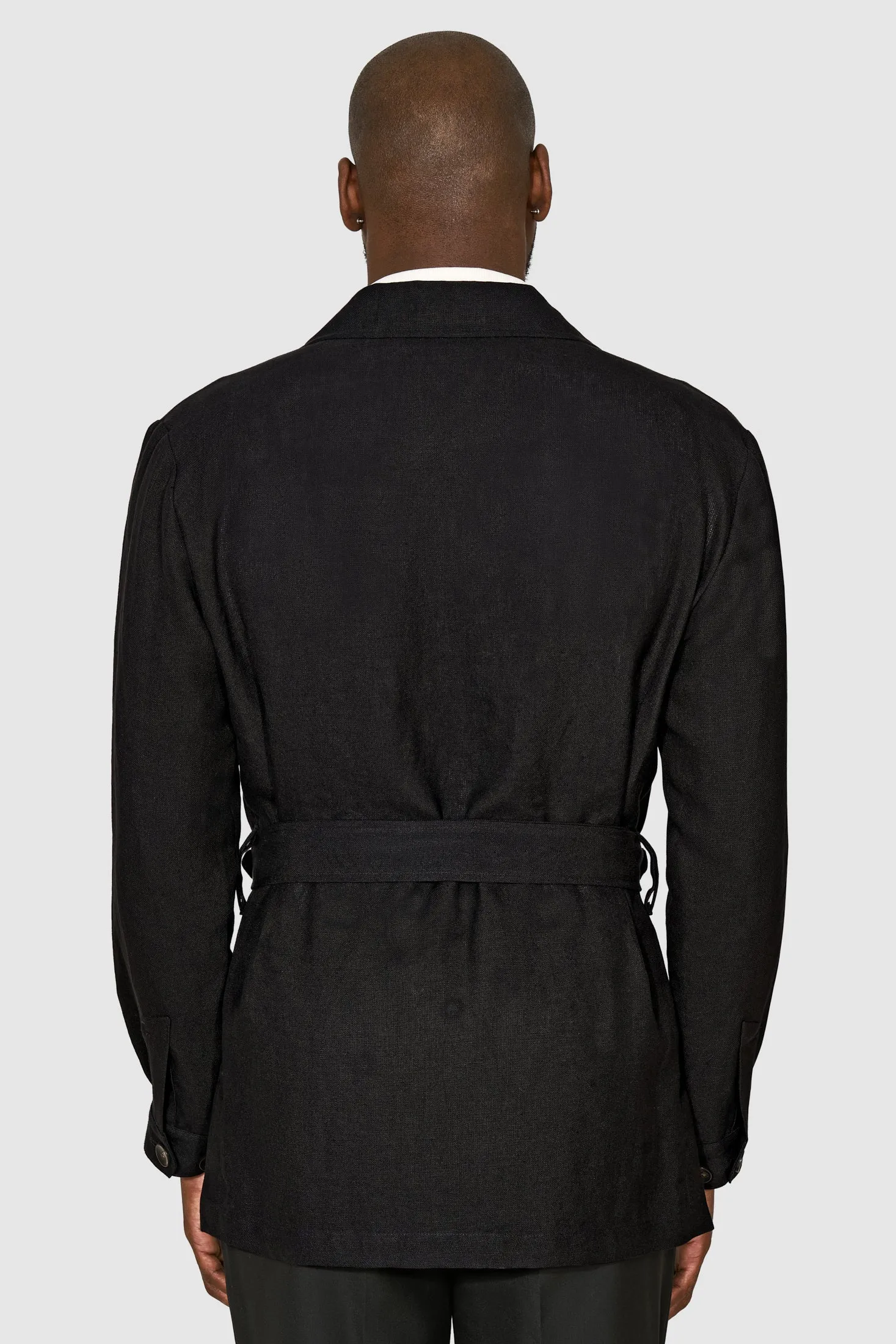 New Suitsupply Sahara Black Pure Linen Safari Jacket - Size 36R, 38R,42R, 44R, 48R