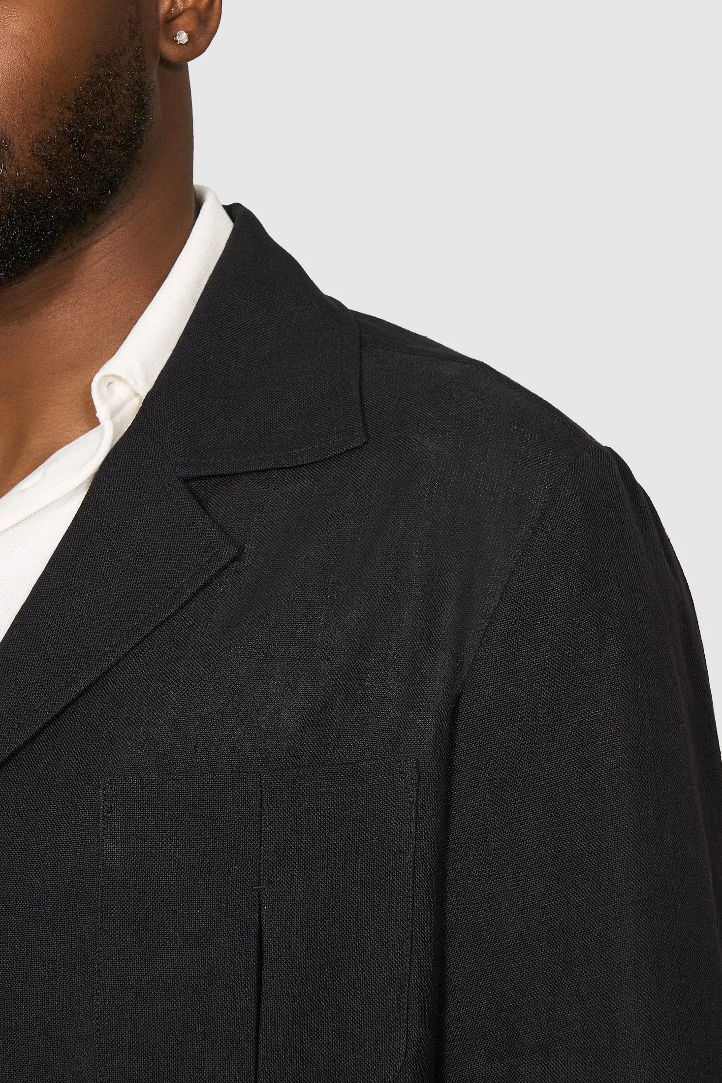 New Suitsupply Sahara Black Pure Linen Safari Jacket - Size 36R, 38R,42R, 44R, 48R